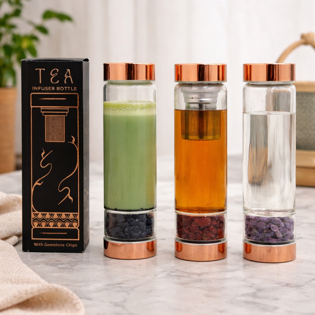Glass Tea Infuser Bottle | Amethyst