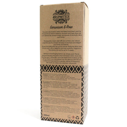 Essential Oil Reed Diffuser | Geranium & Rose (200ml)
