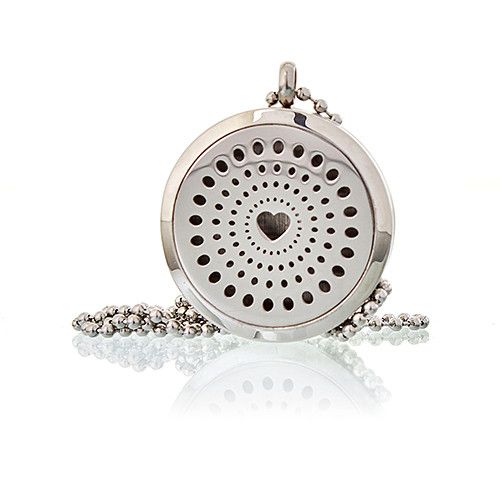 Aromatherapy Diffuser Necklace | Diamond Heart 30mm