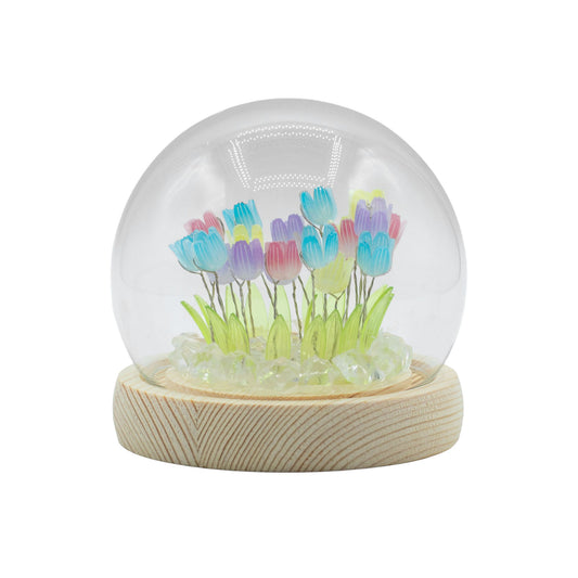 Floral Glow Dome | Colorful Tulips