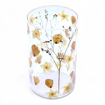 Botanical Glass Holder | Yellow 19x11cm