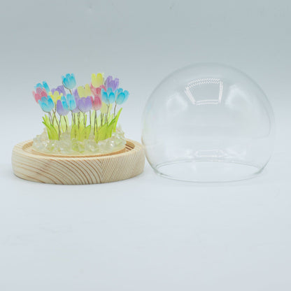 Floral Glow Dome | Colorful Tulips