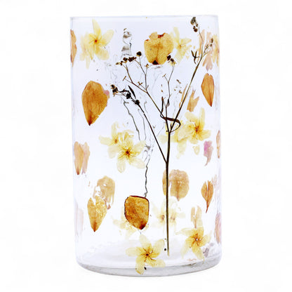 Botanical Glass Holder | Yellow 19x11cm