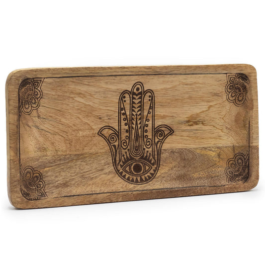 Wooden Tray | Hamsa