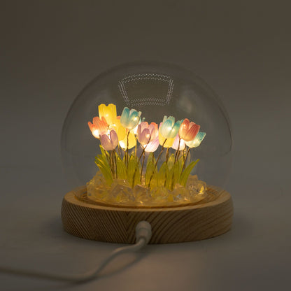 Floral Glow Dome | Colorful Tulips