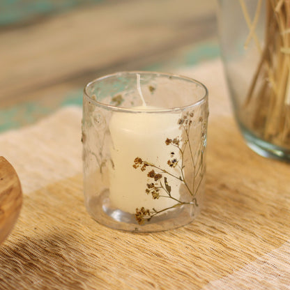 Botanical Candle Holder | Green 8x8cm