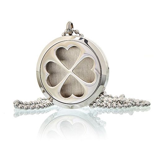 Aromatherapy Diffuser Necklace | Four Leaf Clover 30mm