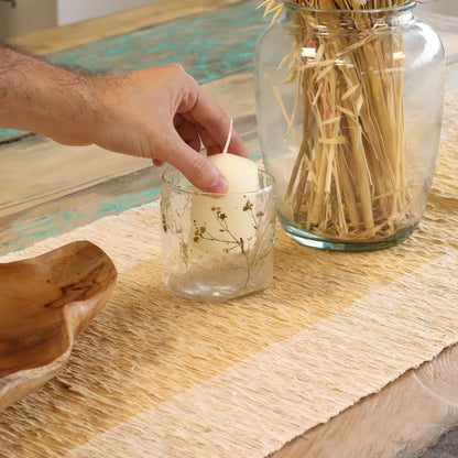 Botanical Candle Holder | Green 8x8cm