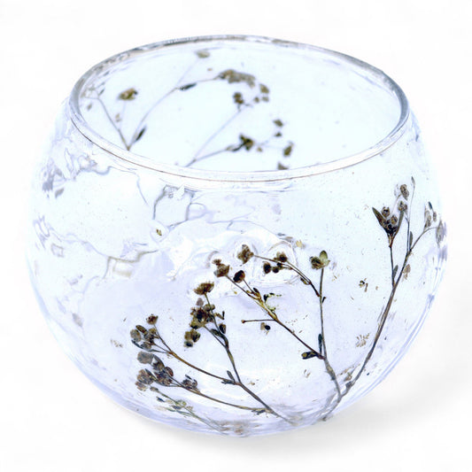Botanical Bowl Candle Holder | Green 8x10cm