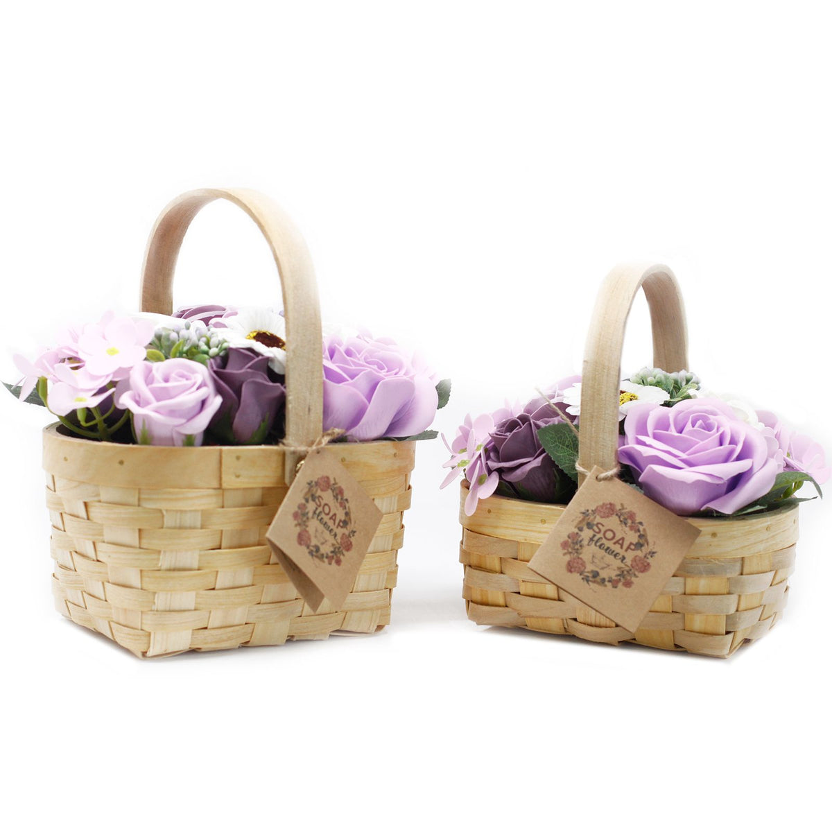 Bouquet in Basket M | Pink