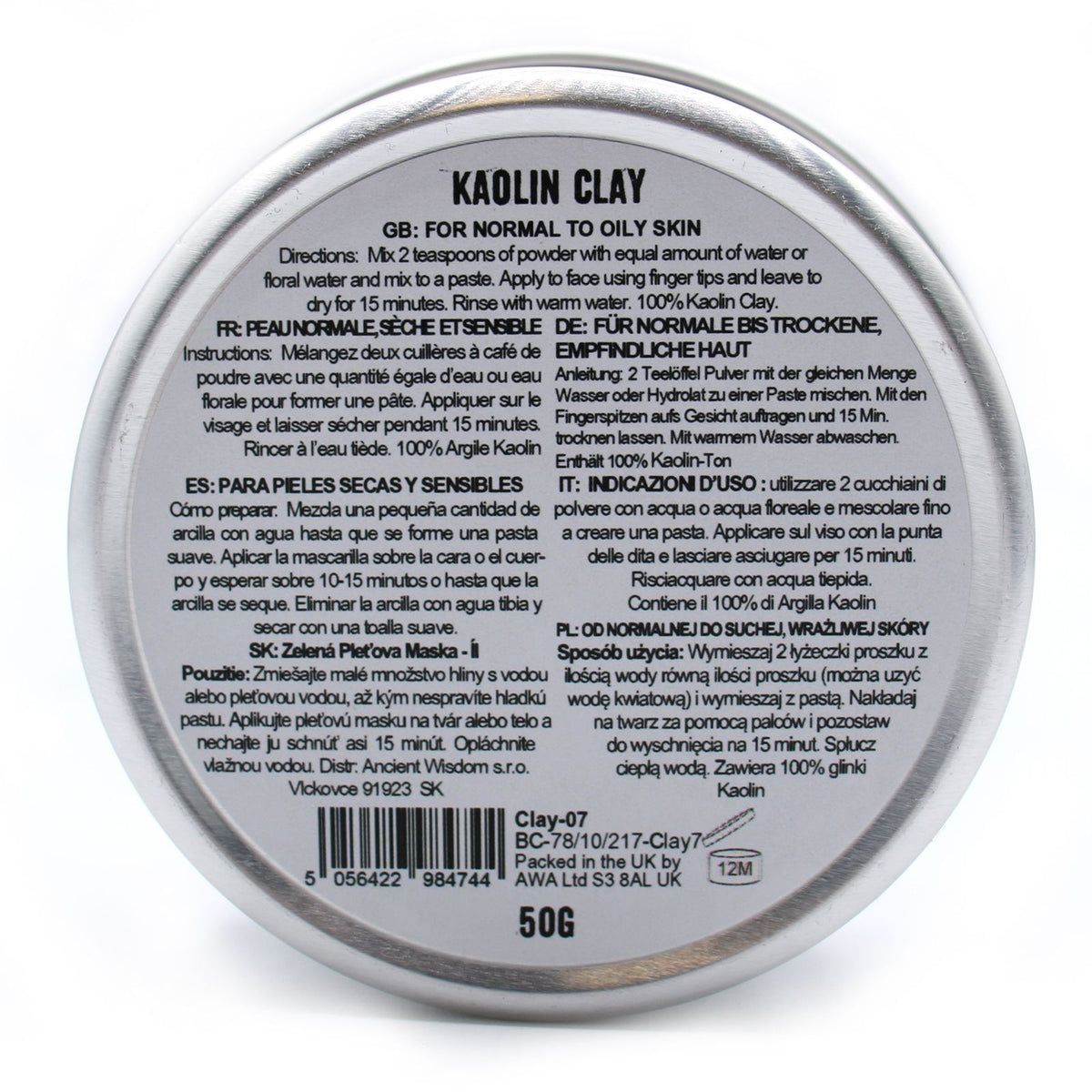 Kaolin Clay Mask