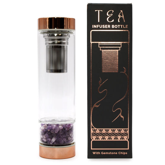 Glass Tea Infuser Bottle | Amethyst