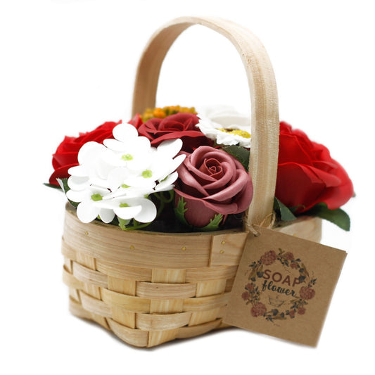 Bouquet in Basket M | Red