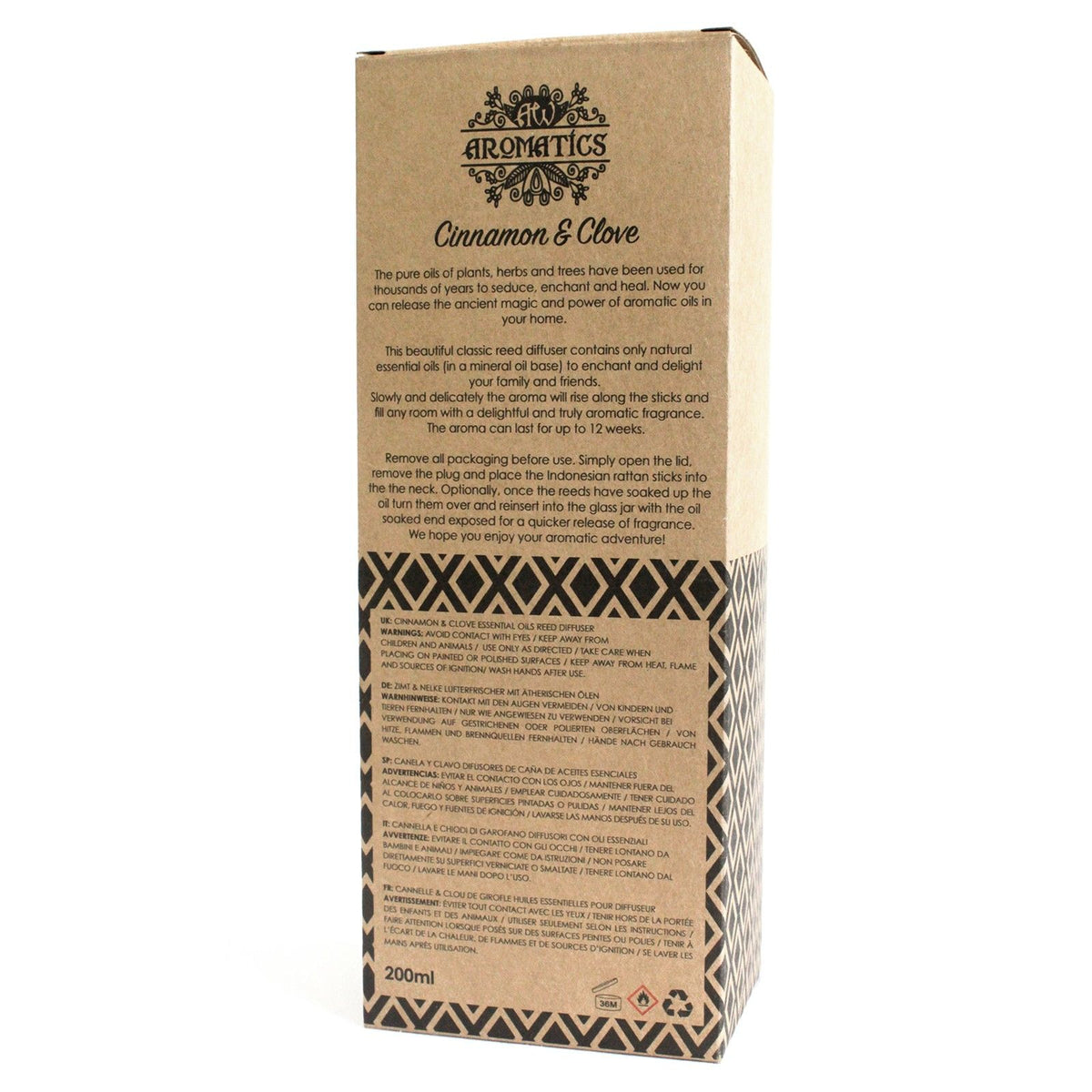 Essential Oil Reed Diffuser | Cinnamon & Clove (200ml)