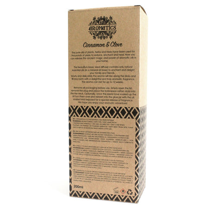 Essential Oil Reed Diffuser | Cinnamon & Clove (200ml)