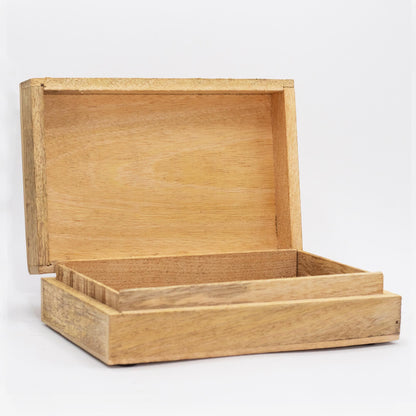 Rectangle Wooden Box | Buddha Face