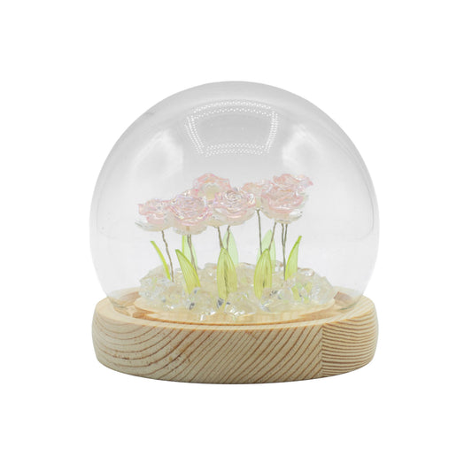 Floral Glow Dome | Pink Roses