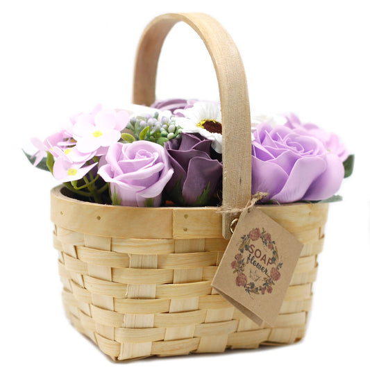 Bouquet in Basket L | Lilac