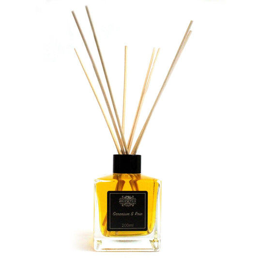 Essential Oil Reed Diffuser | Geranium & Rose (200ml)