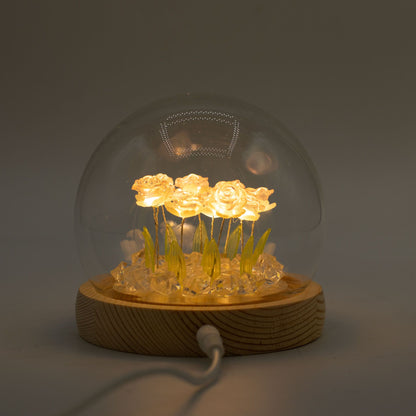 Floral Glow Dome | Pink Roses