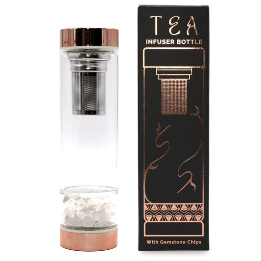 Glass Tea Infuser Bottle | Rock Quartz