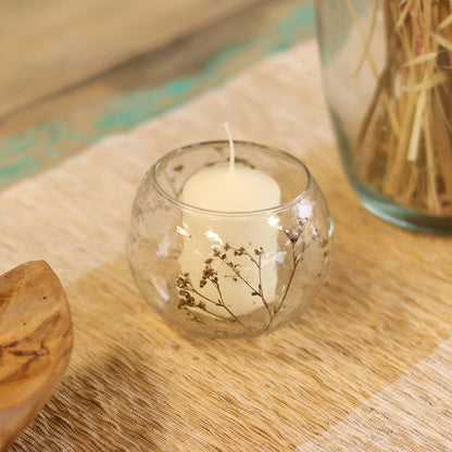 Botanical Bowl Candle Holder | Green 8x10cm