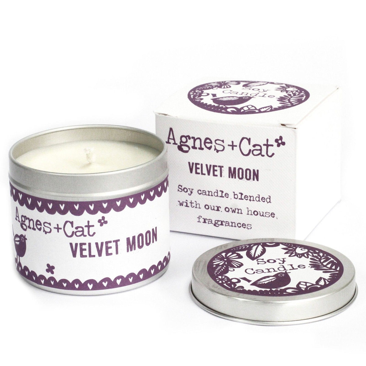 Agnes & Cat – Tin Candle 200ml | Velvet Moon