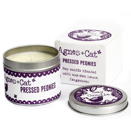 Agnes & Cat – Tin Candle 200 ml | Pressed Peonie
