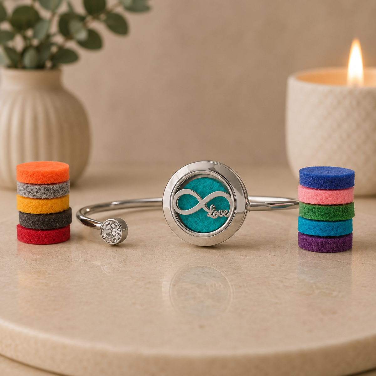 Aromatherapy Crystal Bracelet | Infinite Love 20mm