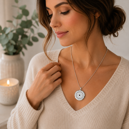Aromatherapy Diffuser Necklace | Angel Wings 30mm