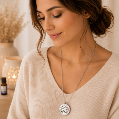 Aromatherapy Diffuser Necklace | Tree of Life 25mm